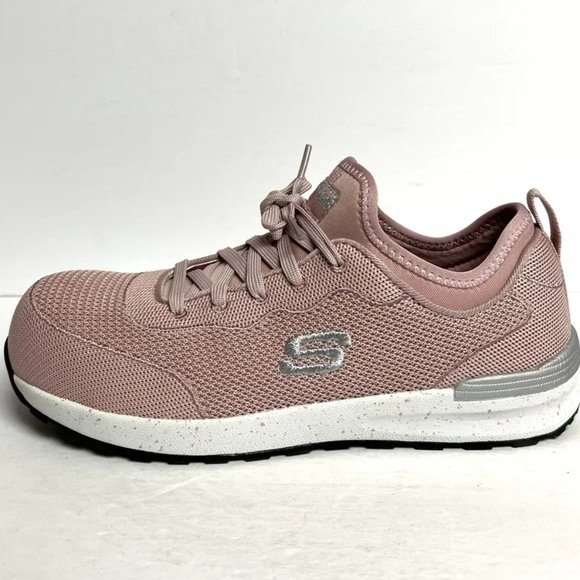 Skechers Womens Bulklin Balran Comp Toe Sneaker Pink Size 9 M - Picture 1 of 6